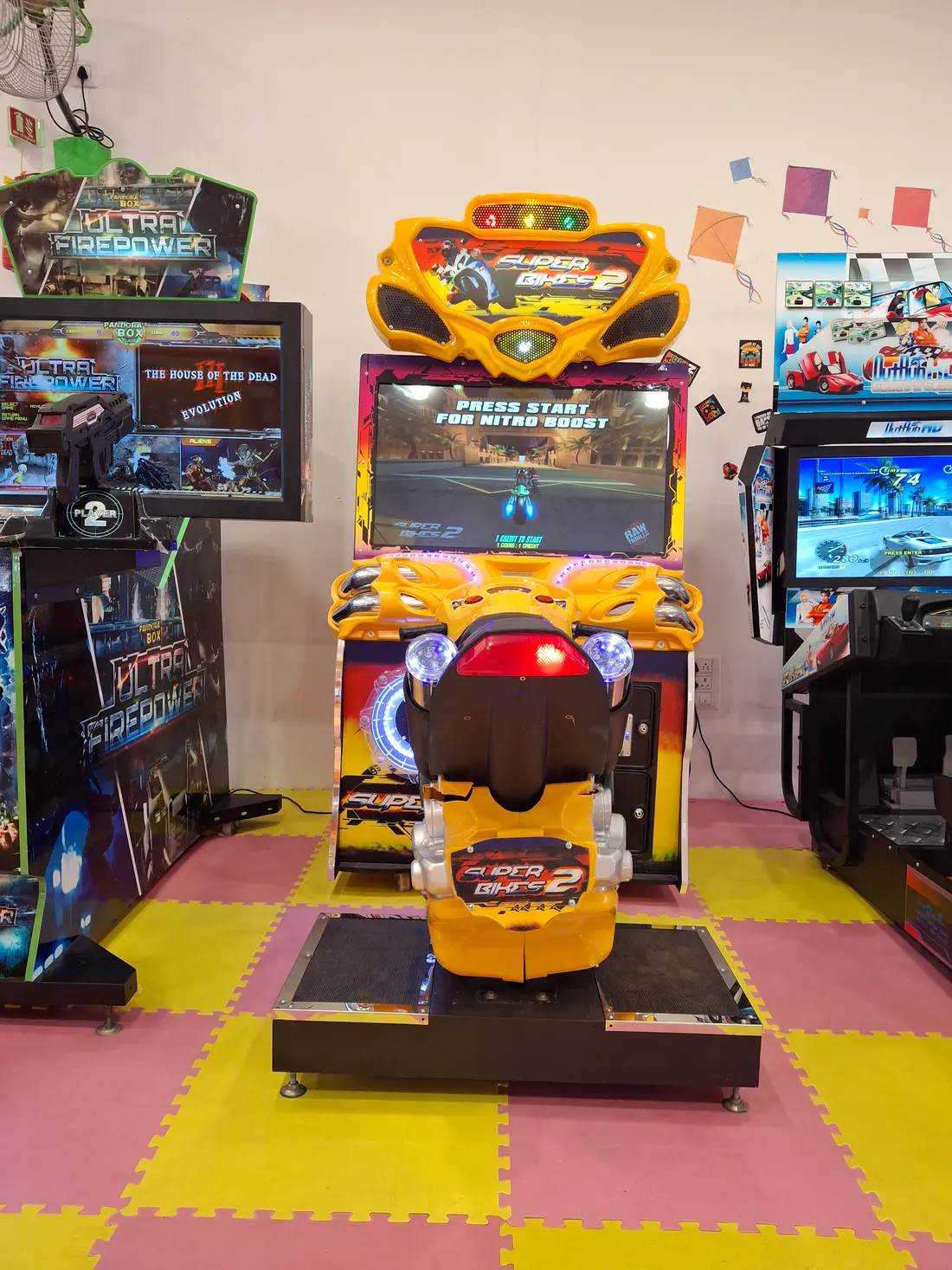 Motorbike racing arcade game